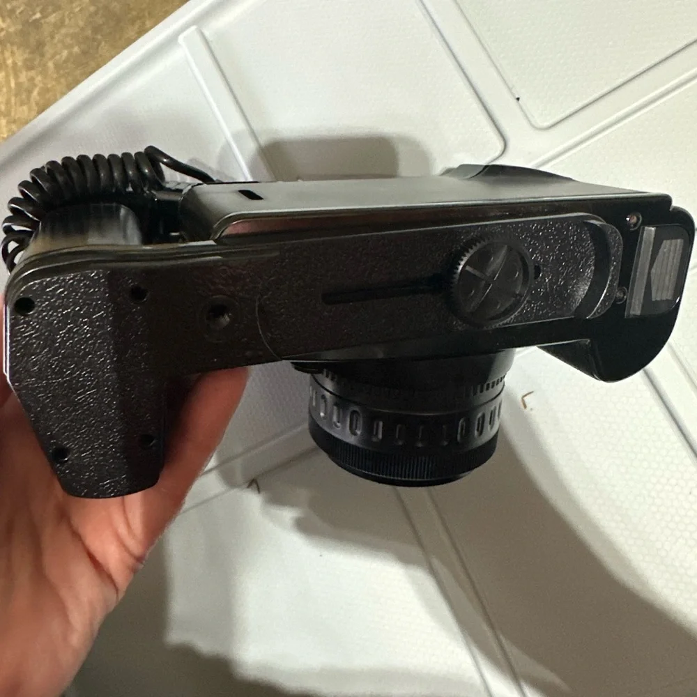 Vintage Canon Motor Drive Red Eye Reduction Black Camera with flash
